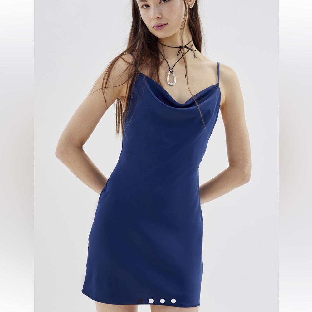 Mallory Cowl Neck Slip Dress, Urban Outfitters